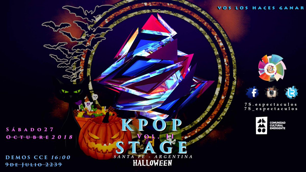 7S_espectaculos's tweet photo. #KpopStageVol2 #Halloween #Kpop #SantaFe #Argentina #7Sespectaculos #DEMOSCCE #octubre #Sfc #Kpopsfarg #fandancers https://t.co/EykBF8VOoZ