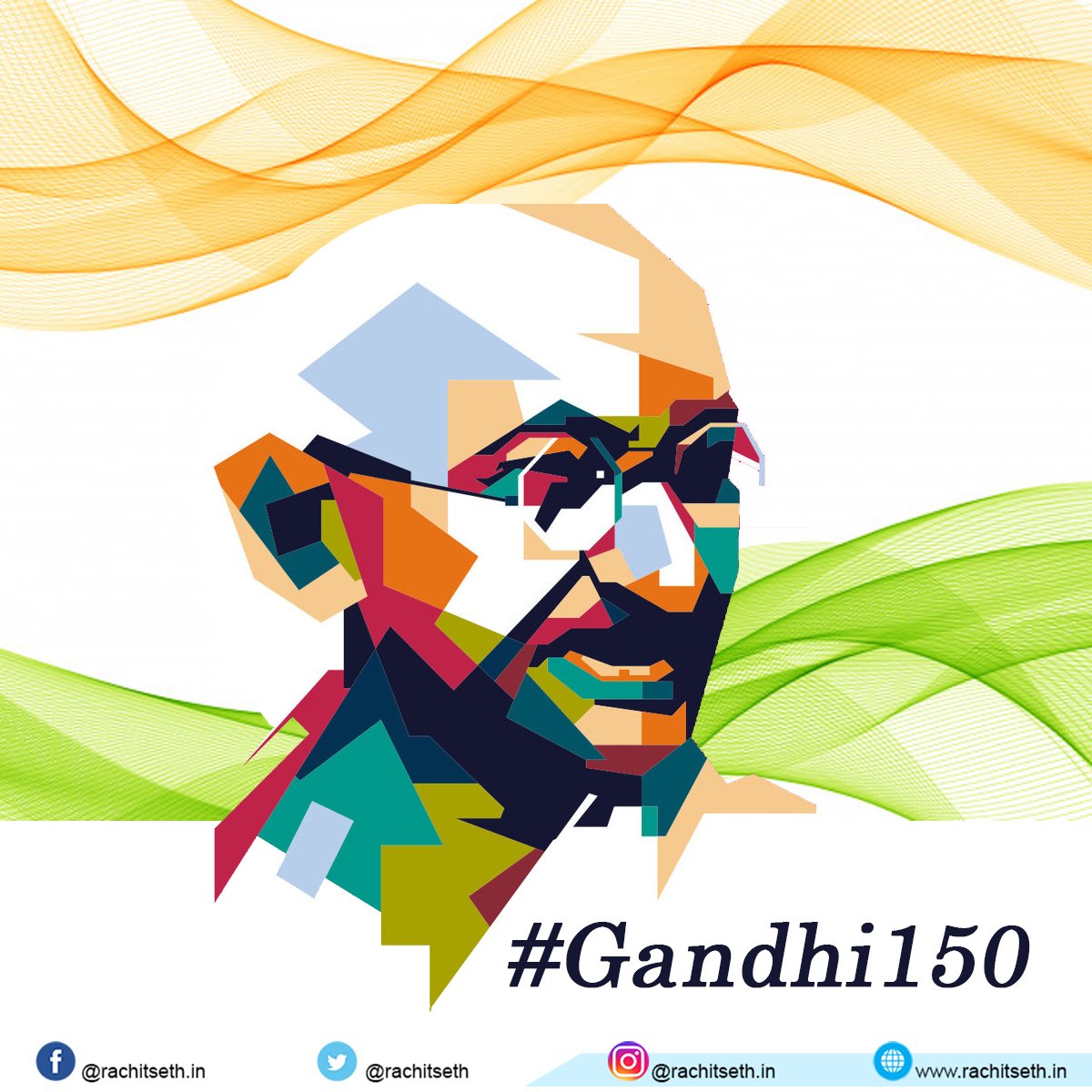 rachitseth's tweet photo. Gandhi ji cannot be relegated to only symbols. 
Gandhi ji internalises the foundational values and spirit of India. 
Values of Peace, Non-Violence, Secularism, Brotherhood &amp; Harmony. 
Without imbibing these values, one cannot claim to celebrate Bapu! 

#GandhiJayanti #Gandhi150 https://t.co/GfLecrjvOB