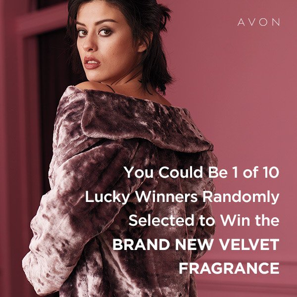 YourAvonLadyRW's tweet photo. Enter to win! 10 people will be chosen to receive the new Velvet fragrance from Avon. https://t.co/nsurL1UsvW #Enter #Win #lucky #sweeps #Velvet #1of10 #avonrep #YALRW https://t.co/NDhkNIsziw