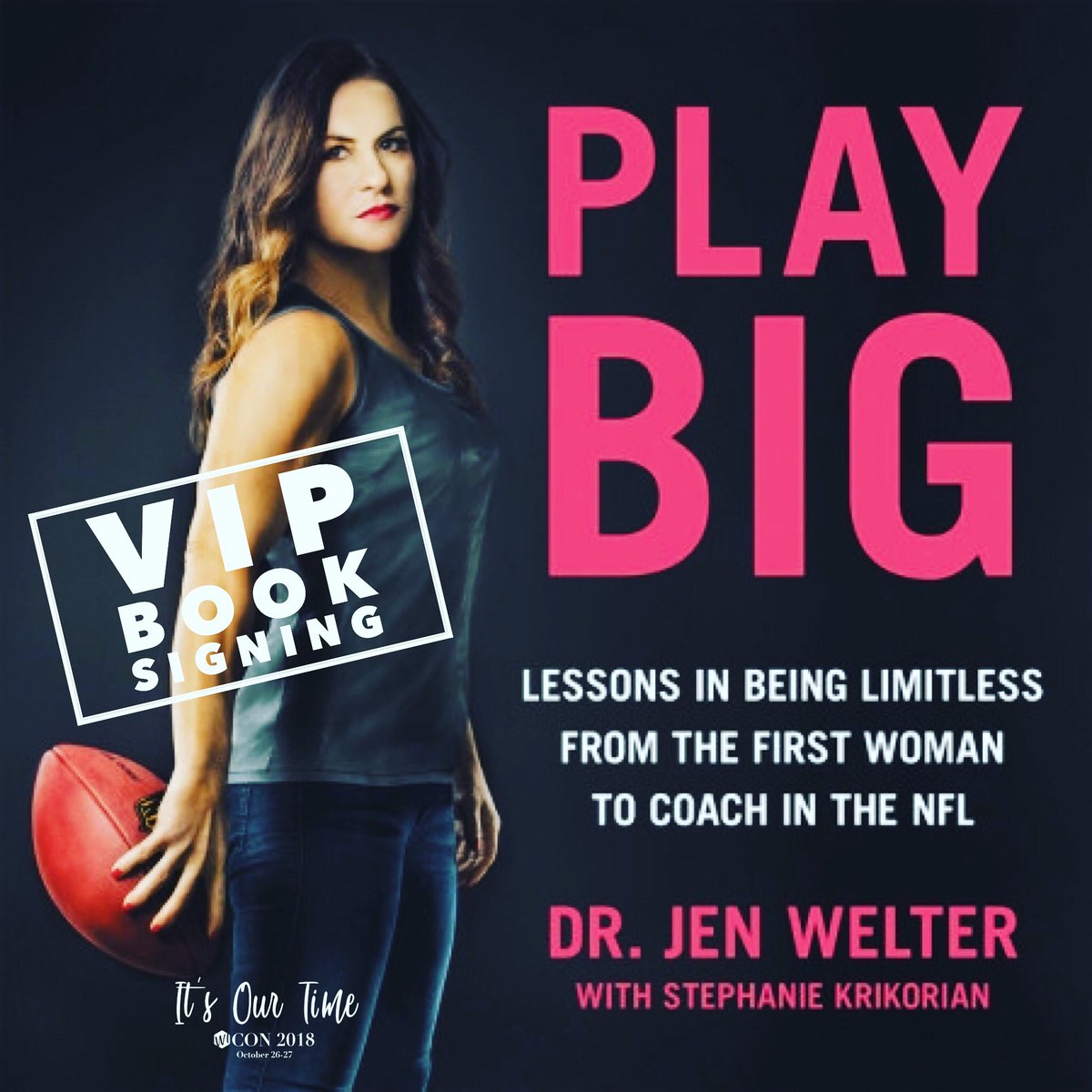 wiwomenignite's tweet photo. VIP Book Signing with @jwelter47 Dr. Jen Welter with 2 Day WICON2018 Conference Ticket! 
Presented: @maxgiving
Meet Dr. Jen &amp; Get a signed copy of her book Play Big! *Only 50 spots* 
#wicon2018 #education #inspiration #playbig #drjenwelter #boise #idaho #maxgiving #thisisboise https://t.co/O3EAtgFTk8