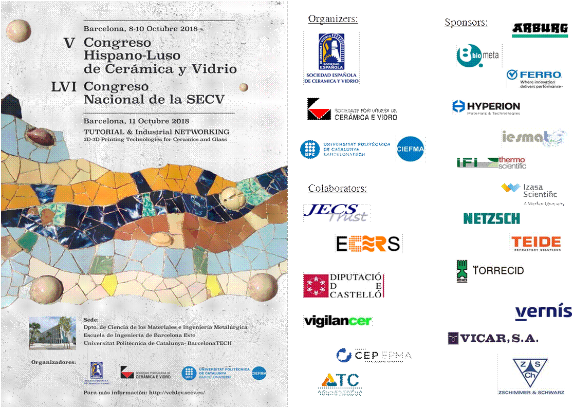 SocEspCeramVidr's tweet image. One week left for #CyVBCN2018 @SocEspCeramVidr @la_UPC #SPCV @icvcsic @ASCER_comunica @atece_org @EPAzulejo @Asebec_Spain @TileofSpain @cINCREA @dipcas @icmmcsic @IETorroja @AragonCsic @unisevilla @ICMA_Aragon @CENIM_CSIC