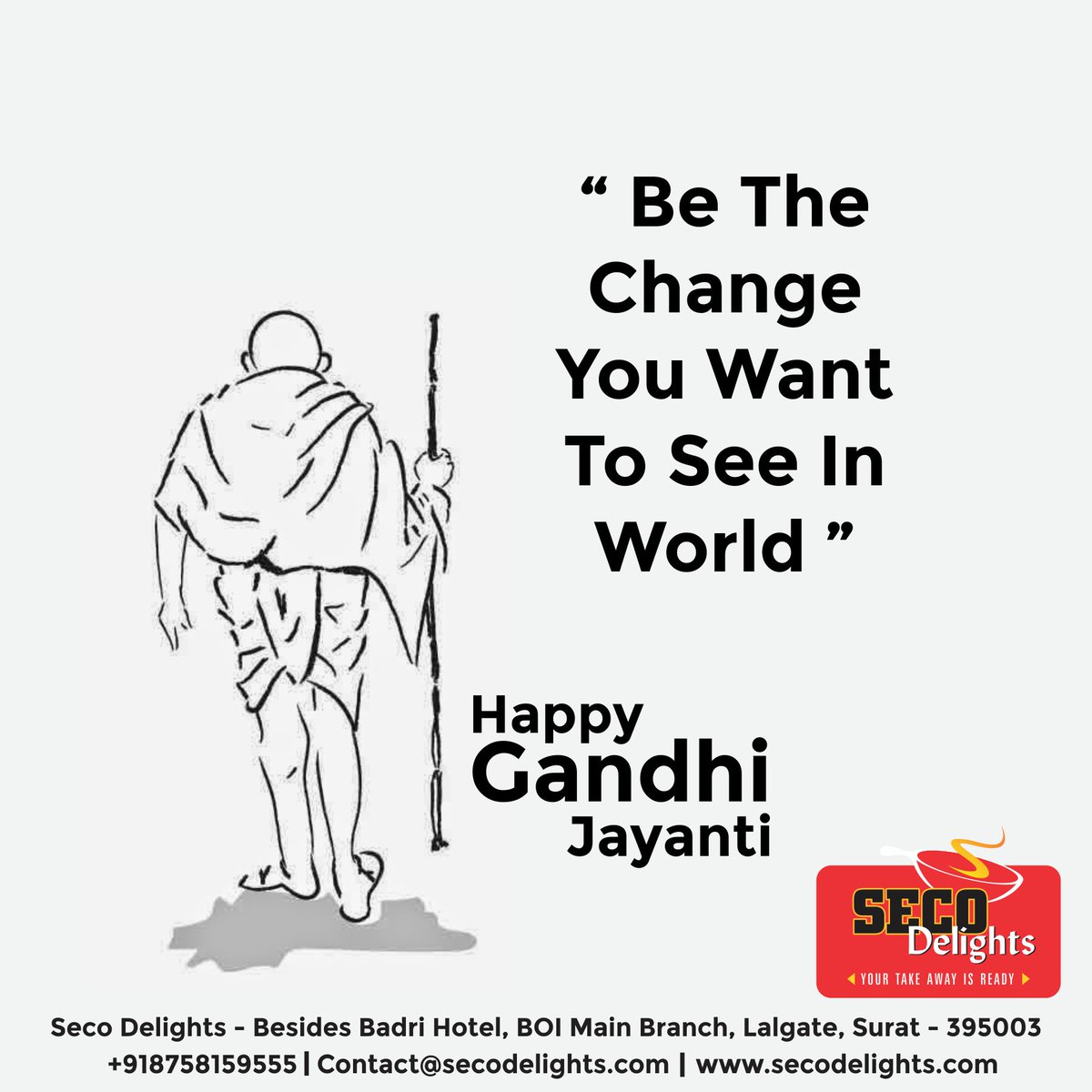 SECODelights's tweet photo. Happy Gandhi Jayanti
# Gandhi Jayanti https://t.co/taWYYDUxHF