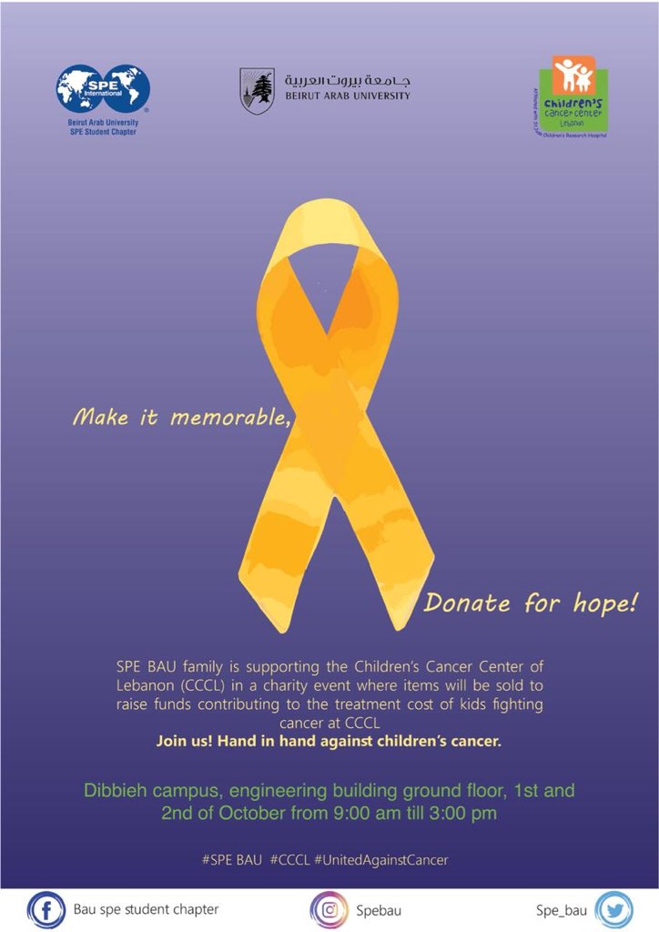 spe_bau's tweet photo. @CCCLebanon @SPEtweets #spe #AgainstCancer #spe_cares #spe_bau https://t.co/nS01YBa8Ns