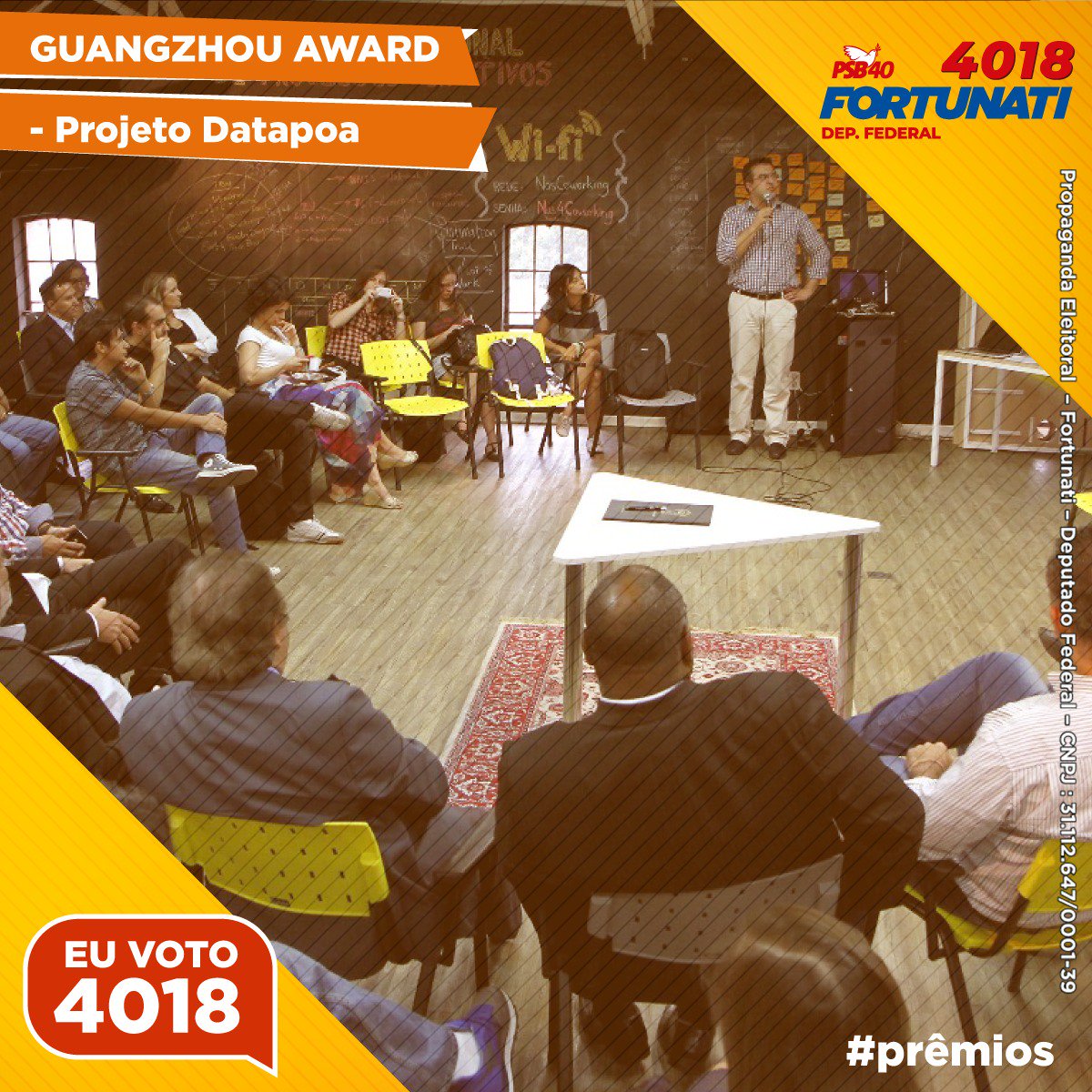 josefortunati's tweet photo. Em 2015, recebi o prêmio Guangzhou International Award pelo Projeto #DataPOA.
Nesse domingo, 7 de outubro conto com teu voto para continuar trabalhando em prol do nosso Estado.
#Fortunati4018 #MeRepresenta https://t.co/Jouh19yPLd