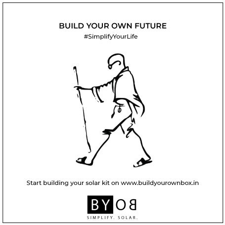 BuildSolarBox's tweet photo. Let's pledge to become self reliant, this Gandhi Jayanti.
Customize your solar kits as per your requirements with BYOB. To know more, visit https://t.co/yVNnoMhGbp
#BYOB #SimplifySolar https://t.co/OvezB5YX5Y