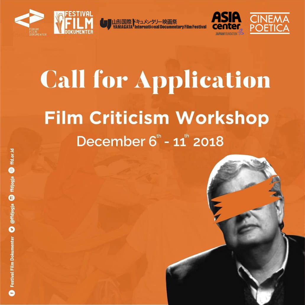 FFDjogja's tweet photo. [CALL FOR APPLICATION]
FILM CRITICISM WORKSHOP

Submission : September 28th - October 22th.
Workshop : December 6th-11th.

For further information, please check https://t.co/NdQu1FdD0E

#ffd #yidff #cinemapoetica #criticismworkshop https://t.co/ZsLZSwxdMi