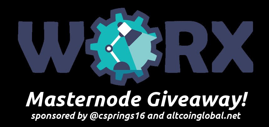 💰WORX Masternode #Giveaway!💰

To enter: 
✅Follow <a href="/WorxCoin/">WORX COIN</a> and <a href="/csprings16/">Csprings</a>  
✅Retweet/like this tweet
✅Tag a friend
✅Join #WORX discord: discord.gg/mXxYaay
✅Post screenshot of RT in AG: discord.gg/QNnsBzT 

Winner picked on 10/08/18 in Altcoin Global Discord