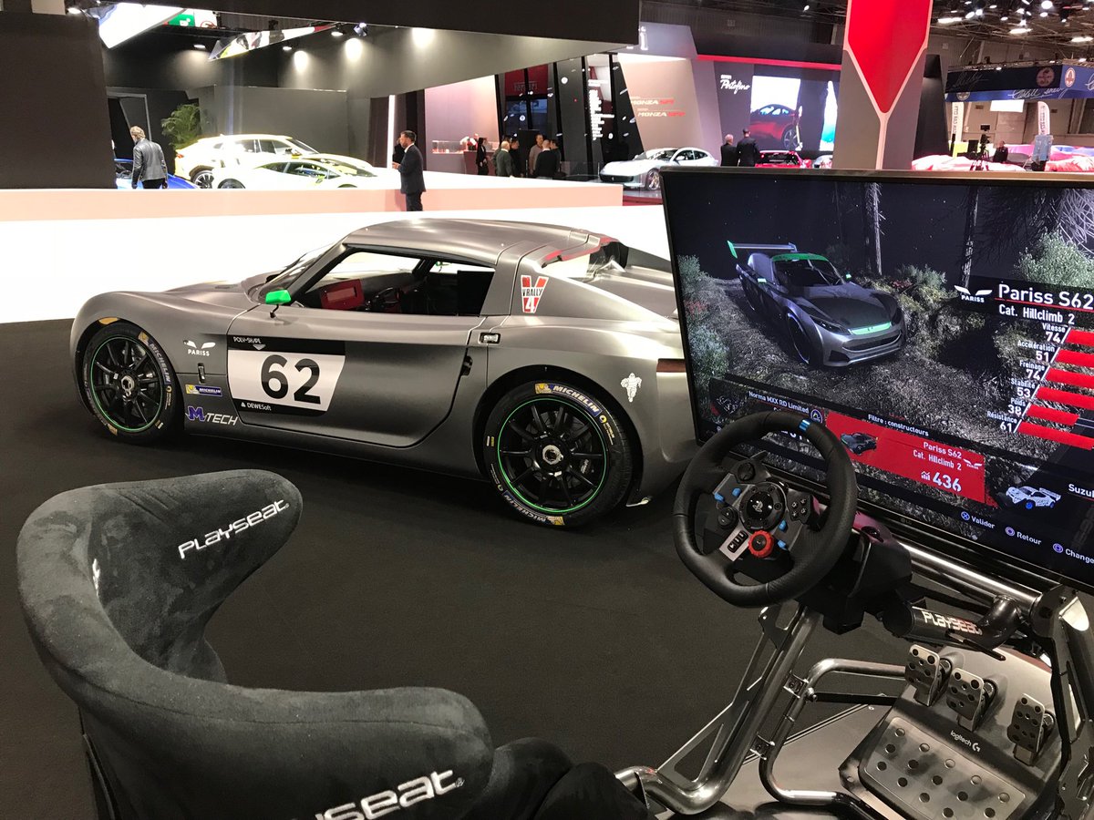 ParissElectric's tweet photo. Êtes vous un vrai pilote? Venez tester vos réflexes à bord de la #ParissElectric dans #VRally4 sur le stand 238, Pavillon 1 au #MondialAuto https://t.co/Kc6B7YexXQ