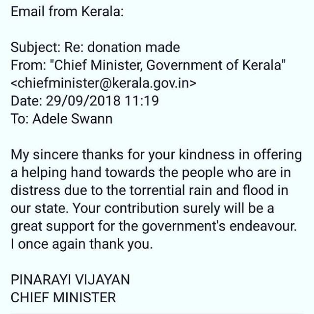 ChillisandSpice's tweet photo. From the chief minister of Kerala
.
#curryforkerala #cookforkerala #kerala🌴 #helpkerala #savekerala #curryforacause #chillisandspice #rebuildkerala https://t.co/kOAhfhipHK https://t.co/4jcoYR219I