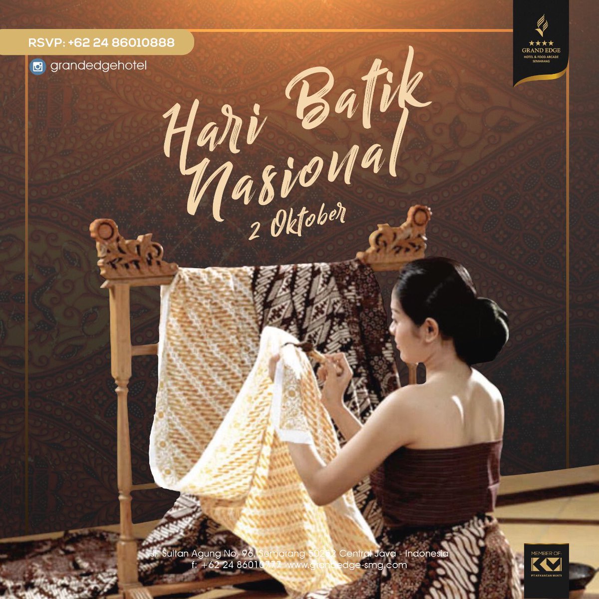 grandedgehotel's tweet photo. Selamat Hari Batik Nasional, Indonesia 😊🙏🏼 https://t.co/BICUkFVHyS
