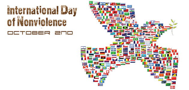 Riverside982FM's tweet photo. #InternationalDayOfNonViolence. the birthday of the Indian independence movement leader and pioneer of the philosophy and strategy of non-violence Mahatma Gandhi, is an occasion to "disseminate the message of non-violence, including through education and public awareness". https://t.co/IgopLdxcZV