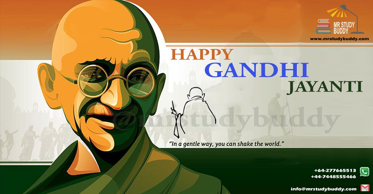 Mr_Study_Buddy's tweet photo. We Celebrate Gandhi Jayanti  with a promise to follow Gandhiji's Principles and Lesson as well...
MrStudyBuddy Team Wishes You A very Happy Gandhi Jayanti https://t.co/OK08XxKEBc