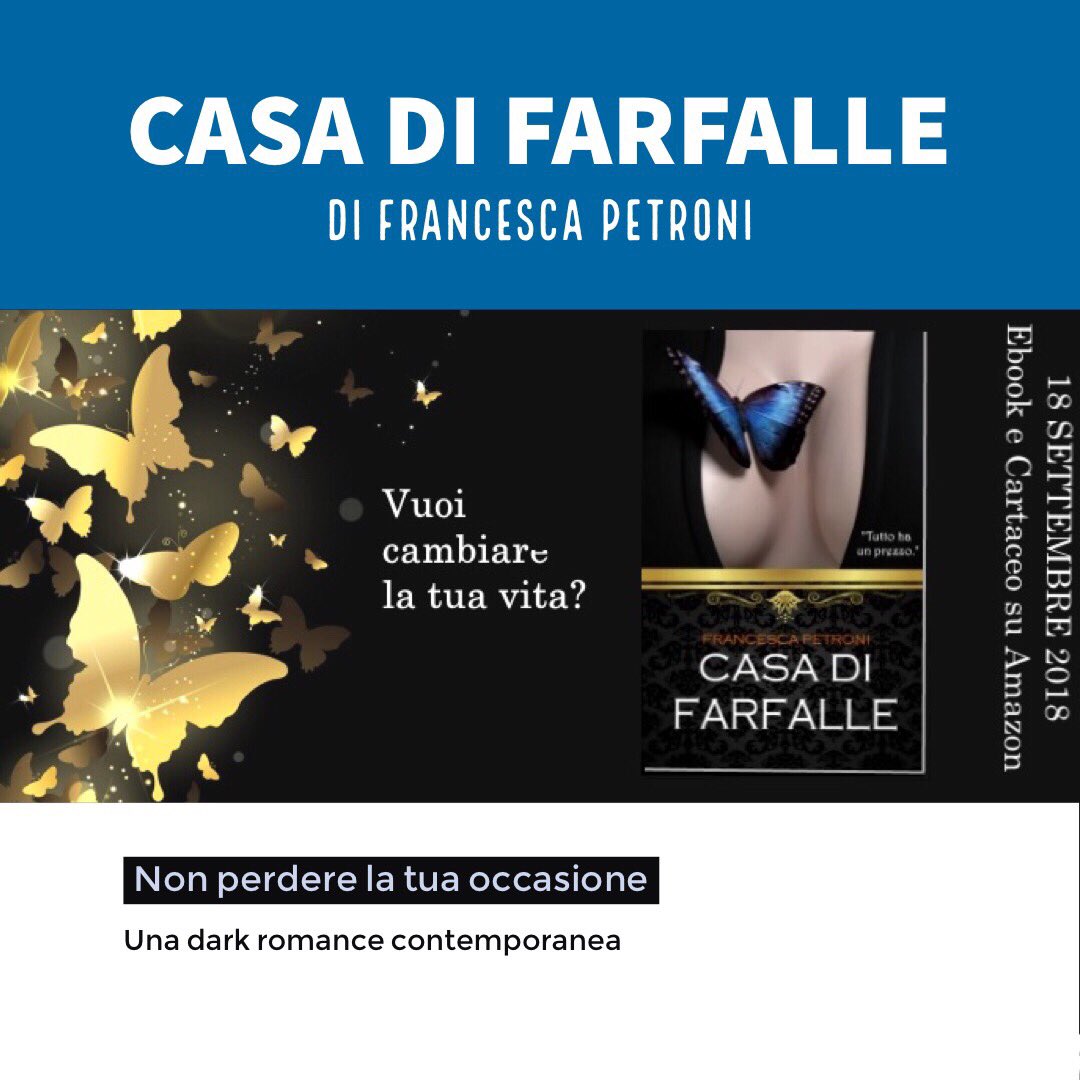 Quando Claudia chiama il numero che appare su una rivista è un’adolescente stanca e depressa. Non può immaginare che, da quel "sì" sussurrato a un uomo misterioso, la sua esistenza sarà stravolta in modi che non può immaginare. #casadifarfalle #darkromance