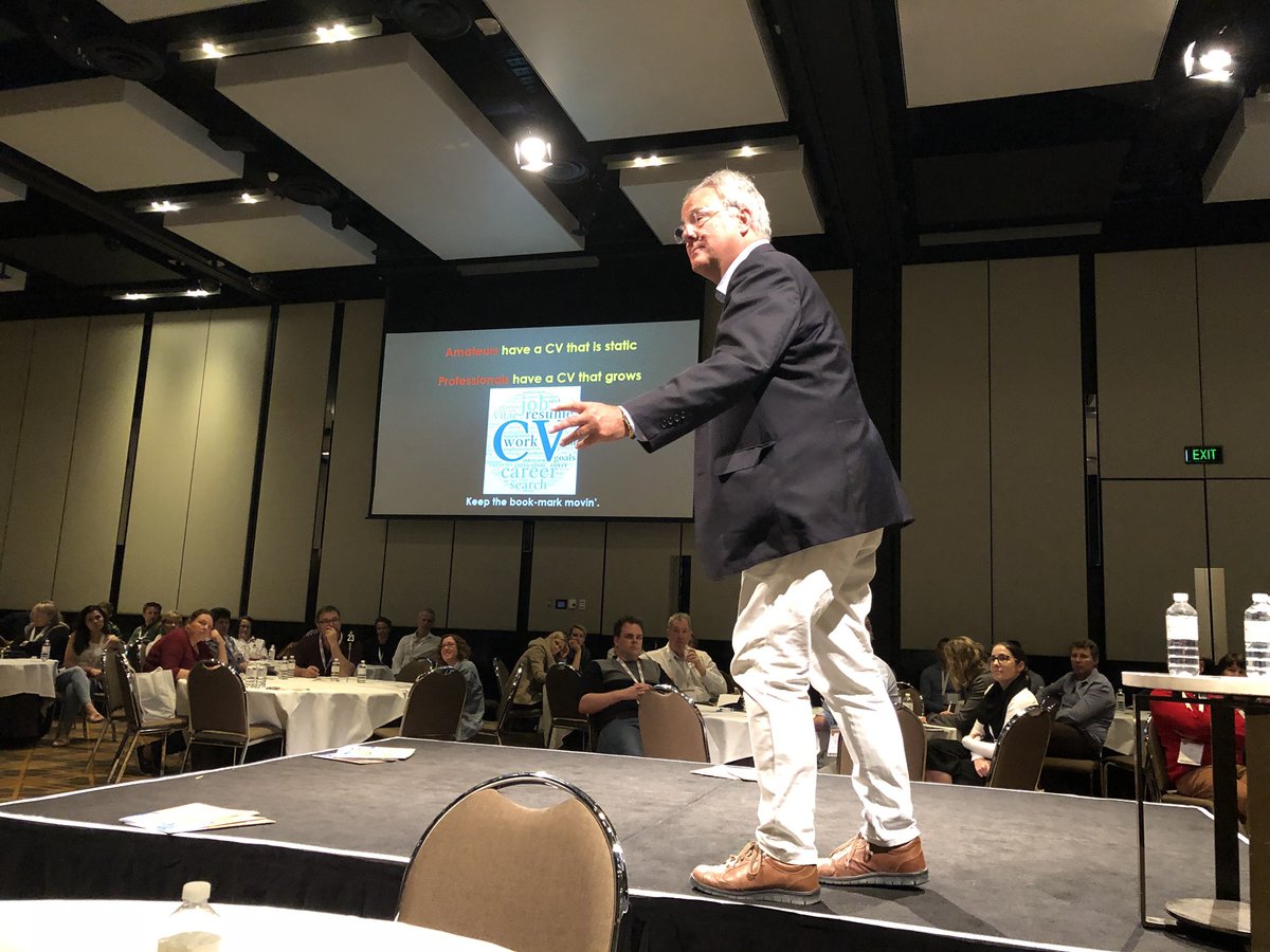 SpillerK's tweet photo. What is the thing you are good at? Career planning. Amateurs have a job, professionals know their job. Dr. Tim Hawkes #Austboarding https://t.co/JGHGafgQVO