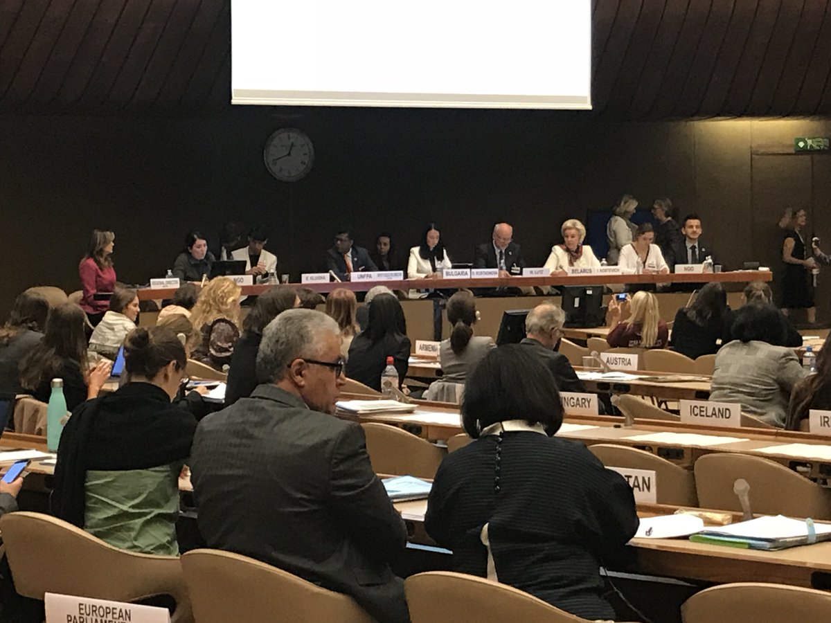ICPDplus25's tweet photo. Medea Khmelidze of Real People, Real Vision and the Astra Network delivers the Civil Society Consultation Statement at the UNECE ICPD+25 Regional Conference on Monday 1 October. #csoconsultation https://t.co/bPAZrIZCFI