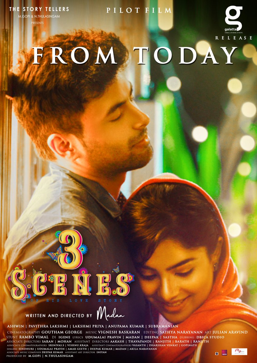 Finally 🔥🔥🔥 After long wait and struggle, Our pilot film 3 scenes of his Love Story! Crafted with loads of love and love only!!! A Galatta Media Release! Film Director Vignesh Shivan Will Release in His social Media At 12pm Do Watch , Share and Support
