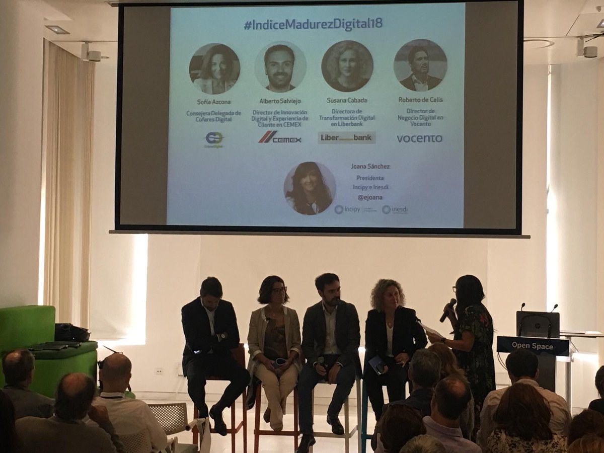 ejoana's tweet image. Enhorabuena y Gracias!!!! a nuestros líderes digitales de lujo... unos cracks @SofiaAzcona, @asalviejod,@susanacabada,  @robertodecelis Y gracias equipo @incipy e @InstitutoIniced por el estudio #IndiceMadurezDigital18