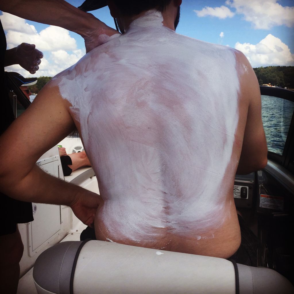 FlanaganOnFaith's tweet image. My brother is serious about sunscreen.