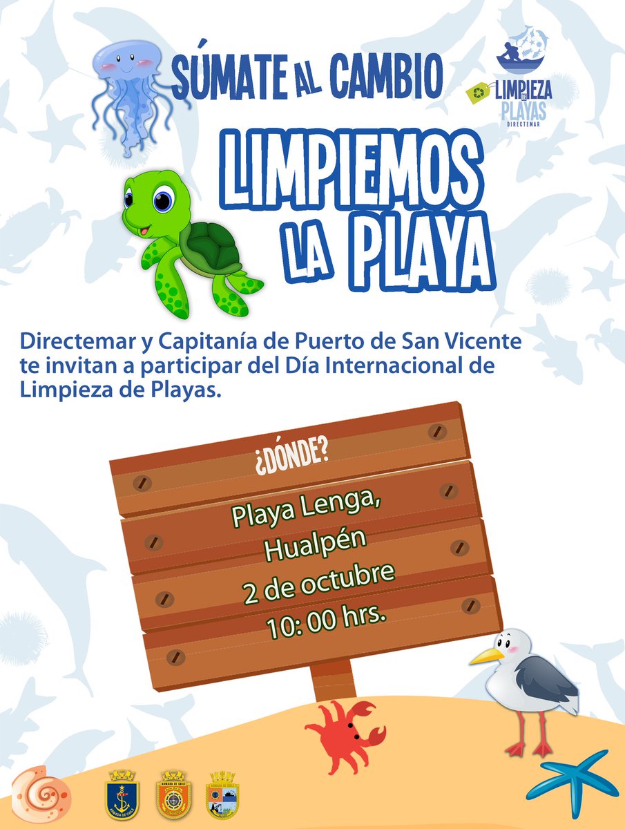 capuertovic's tweet photo. ♻️Llegó el día!!. Nos juntamos las 10:00 en Playa Lenga #Hualpén. @Armada_Chile @DGTM_Chile @mmabiobio @GoberdeConce @RA_ContrerasR @hualpenciudad @elsurcl @estrellaconce @DiarioConce https://t.co/lwLUpCl18K