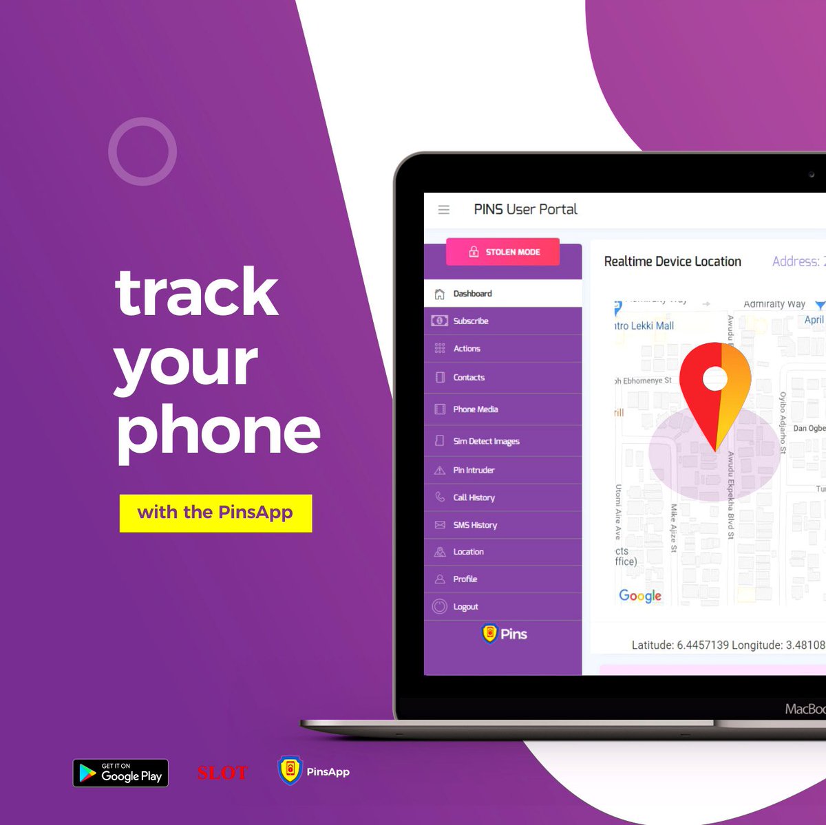 pins_solutions's tweet image. 2. Never put your life at risk, let PinsApp assist you track and find your lost or stolen phone, for a penny. 

Download PinsApp today! 

Click here to download; pinssolutions.com
(Also available on Google Playstore)