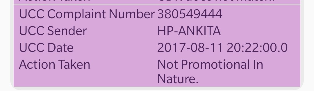 ramnath's tweet photo. @VodafoneIN No need to waste my royal time. Just answer why this SMS was marked as non promotional. And why am I still getting vulgar SMS from this marketer. Last received on 26th September. cc: @DoT_India @TRAI https://t.co/GvLmwrN3lt