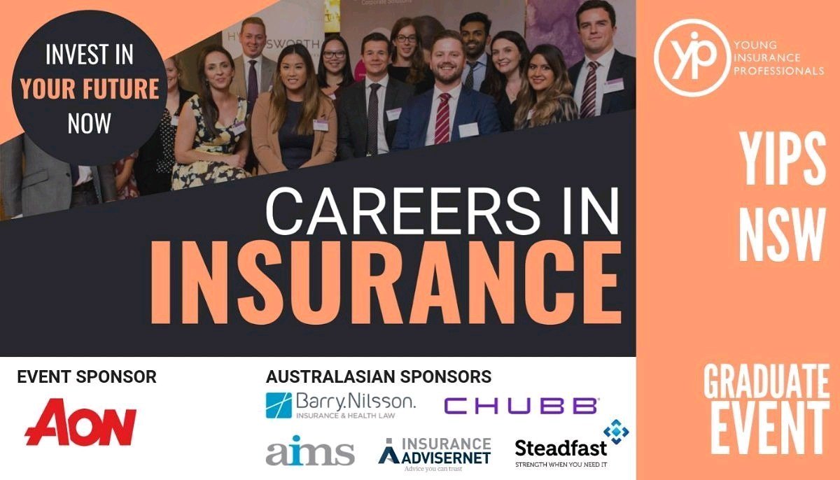 Continuing YIPs' mission to engage students and graduates to consider joining the insurance industry as a rewarding career path, YIPs NSW is holding its "Careers in Insurance" event on 9 October 2018.  Do you know a student or graduate in NSW? Or someone looking for a change?