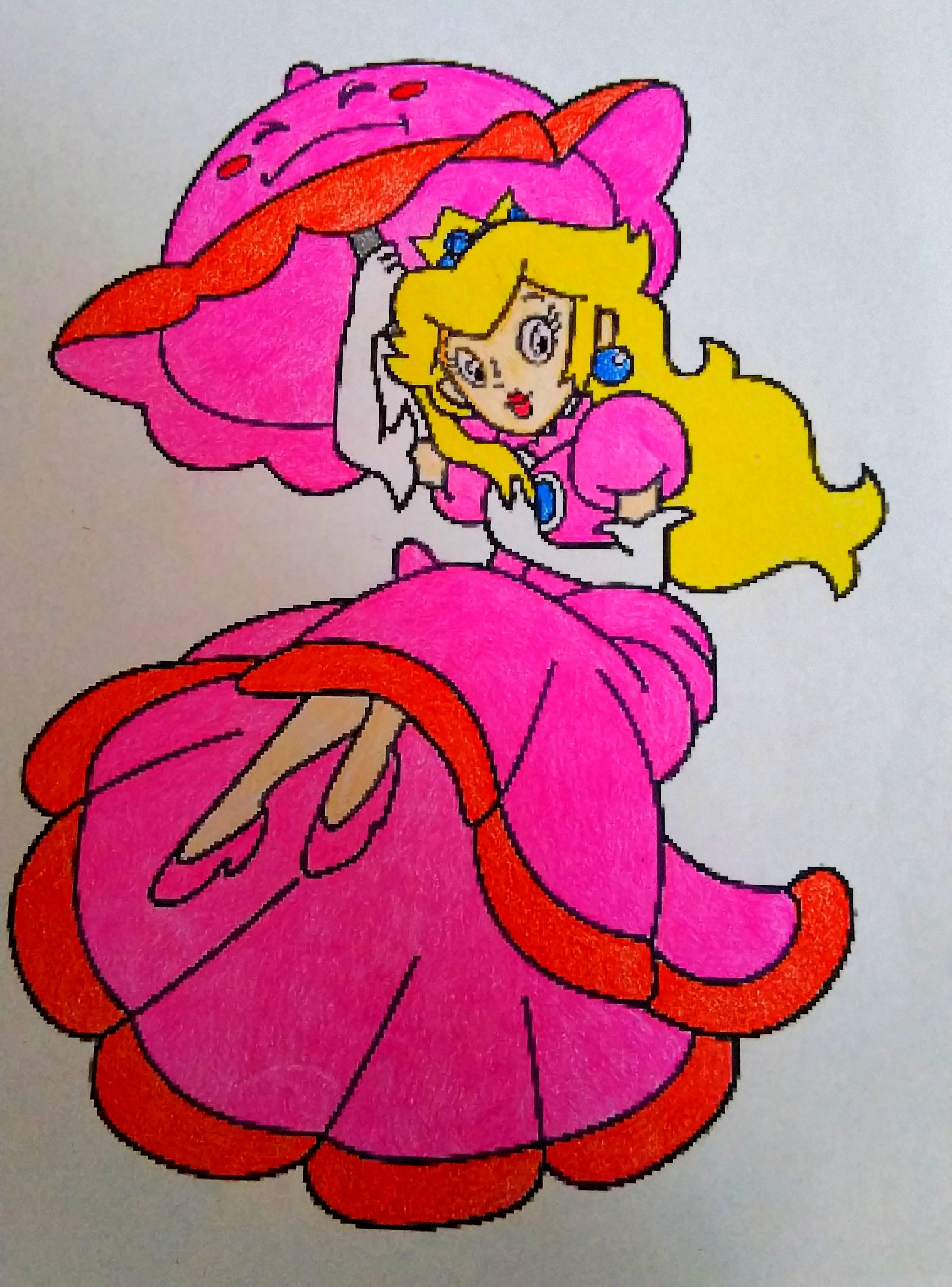 レモン Sur Twitter ピーチ姫 大人の塗り絵 レモン Sur Twitter ピーチ姫 大人の塗り絵