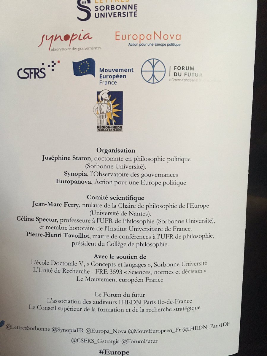 puma75000's tweet photo. #Colloque : 

Une #solidarité européenne est elle possible ? 

Organisé par @SynopiaFr, @IHEDN, @Europa_Nova, @MouvEuropeen_Fr, @CSFRS_Gstratgia 

À la @SorbonneParis1 https://t.co/sA1vDIOt40
