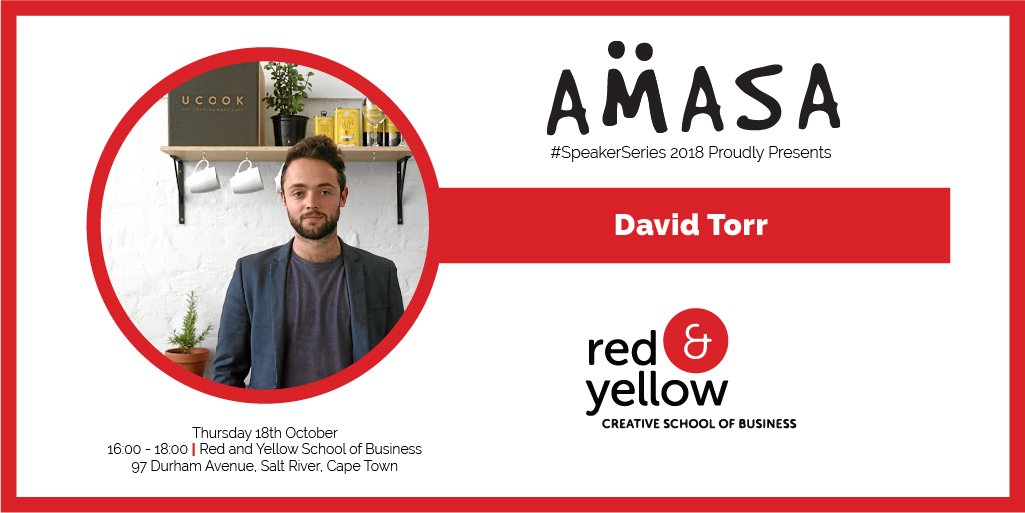 AMASACapeTown's tweet image. Join us this October at the AMASA #SpeakerSeries Episode 5 where David Torr founder of UCOOK, will share his story filled with both success and failure which led to growing UCOOK into a real industry contender. 
Book your FREE seat now: qkt.io/bv2Ls6