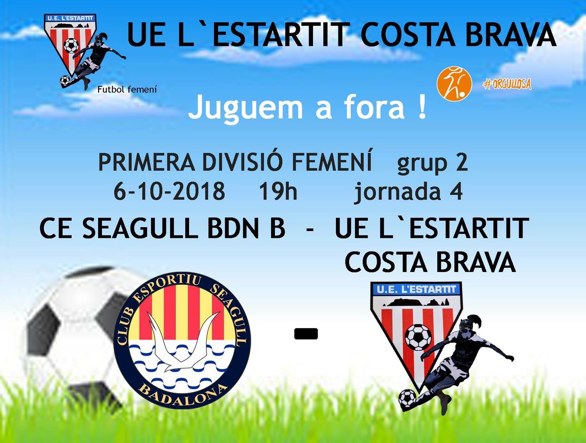 uelestartit's tweet photo. 1er. equip , juguem a fora  !  jornada 4 de lliga :
#uelestartitcostabrava  #ogullosa  #efcatalana  #futfemcat https://t.co/rQM04IoFZm