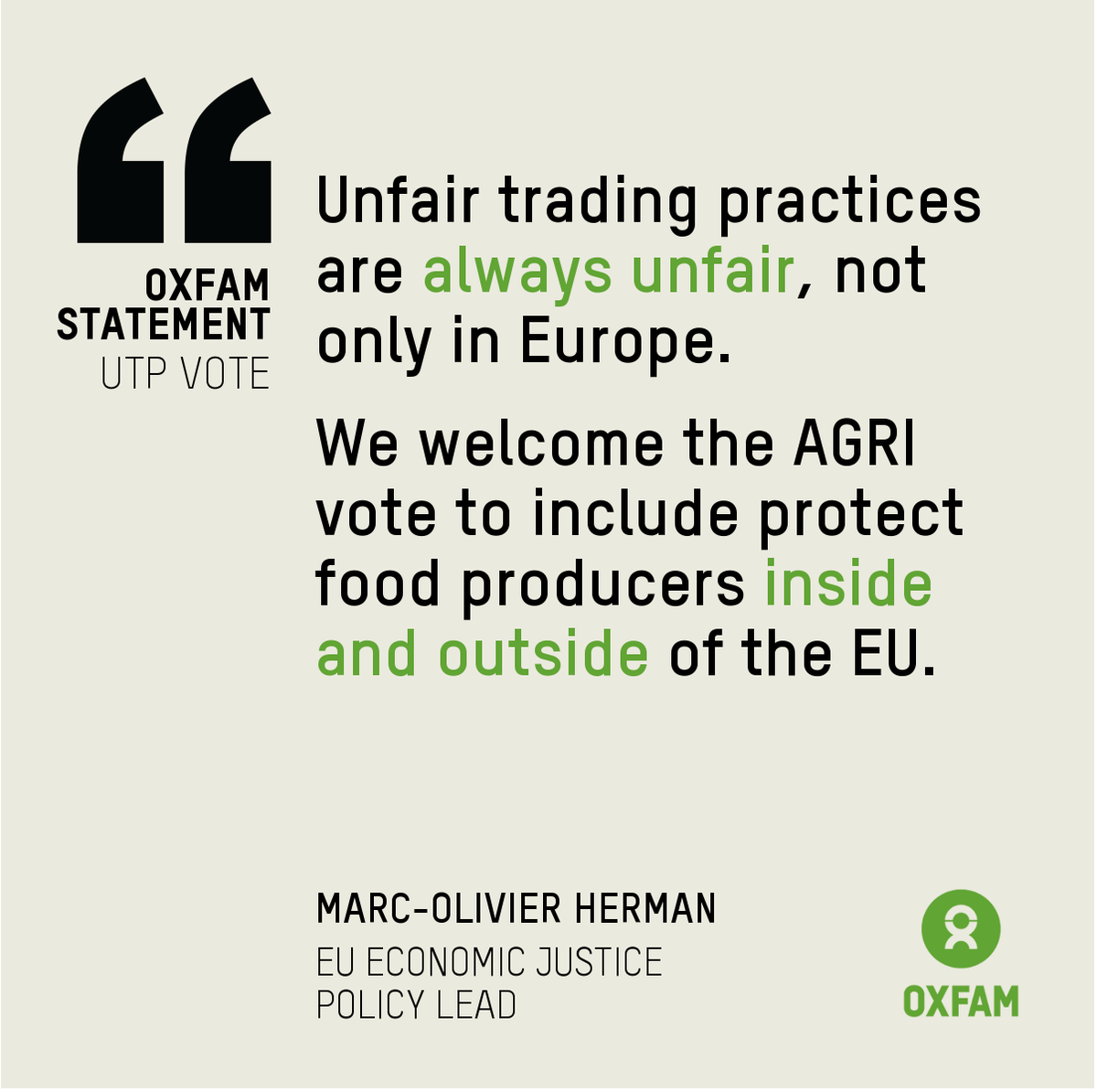 📢Great news! Last night, members of the European Parliament voted to protect the people who produce our food, in Europe & beyond! oxf.am/2P3LNk3 #FairFoodChain