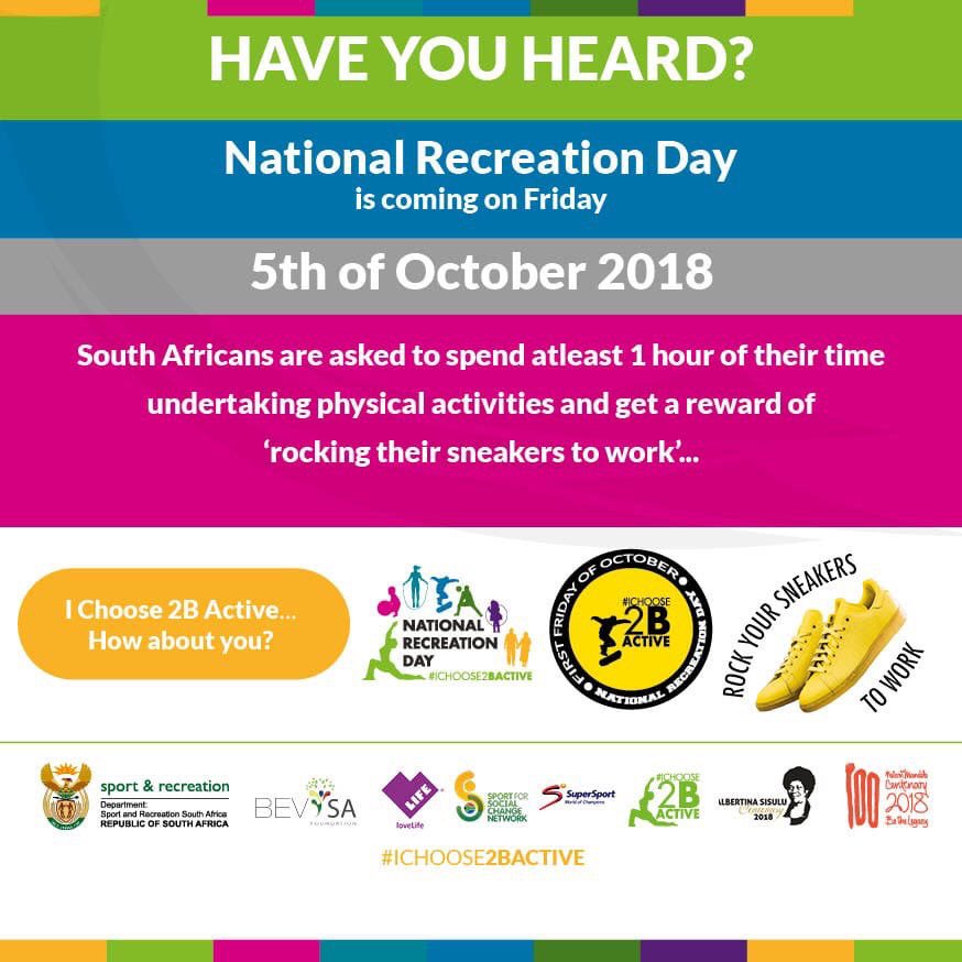 SportsVenice's tweet photo. National Recreation day 
Full details of events at @SPORTandREC_RSA 
#IChoose2BActive https://t.co/Gx0g8avyjx