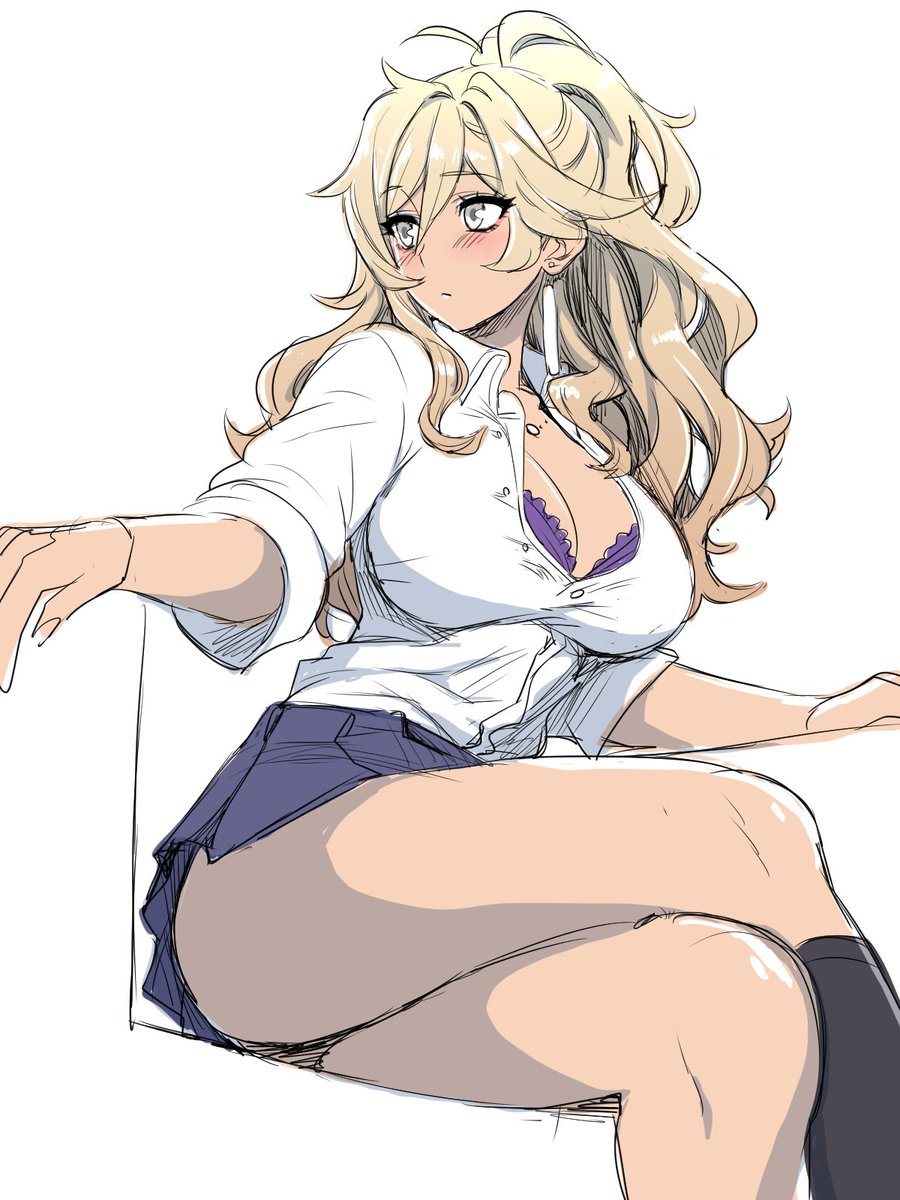 (R-18)色々な所へ幅広く同人誌を売りたいのでオリジナルエロ漫画を企画中です。第一弾はJK漫画で、ビッチそうなJKをデザインしてみました。描いていくうちに可愛くなれればいいな。 