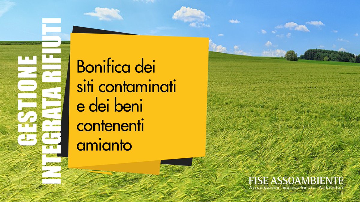 🇮🇹 #amianto Messo al bando 26 anni anni fa con L 257/92, ma ci sono ancora:
⚠️40 mln di t in siti ancora da mettere in sicurezza
Le #bonifiche contribuiscono a 
✅ridurre impatto ambientale e rischi ecologici
✅tutelare salute di chi abita o lavora in ambienti contaminati