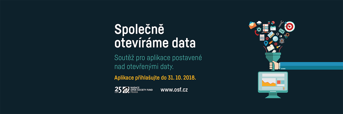 .<a href="/nadaceOSF/">Nadace OSF</a> vyhlásila další ročník soutěže #SpolečněOtevírámeData. Nás těší, že můžeme tuto akci podpořit a být zároveň partnerem jedné z kategorií (Transparentnost).  Více na osf.cz/cs/co-delame/s…. Přihlásit se můžete do 31. 10.