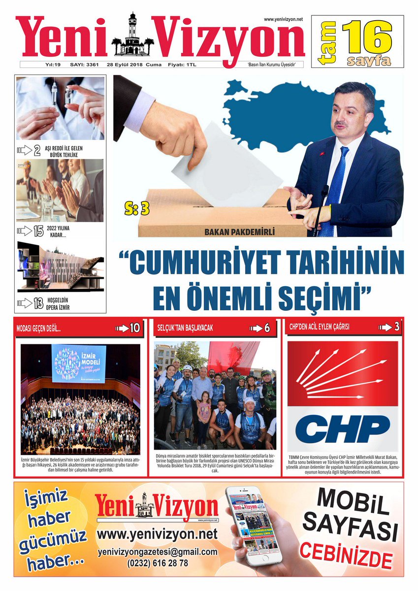 yenivizyon gazetesi (@yenivizyong) on Twitter photo #Yenivizyon Gazetesi / Sayı 3361
yenivizyon.net/egazete/yeni-v…
#Aliağa #izmir #dto #Kütahya #Balıkesir #Uşak #Afyonkarahisar #Manisa #Denizli #Muğla #Aydın <a href="/bskazizkocaoglu/">Aziz Kocaoğlu</a> <a href="/karsiyaka_bel/">Karşıyaka Belediyesi</a> @Canimizmirr <a href="/izmirgibiyiz/">izmirgibiyiz 🇹🇷</a> <a href="/senolgok/">Şenol Gök</a> <a href="/chpizmiril/">CHP İZMİR İL BAŞKANLIĞI 🇹🇷</a> <a href="/bekirpakdemirli/">Dr. Bekir Pakdemirli</a> <a href="/CHPMuratBakan/">Murat BAKAN</a> <a href="/ICCesmeMarina/">Çeşme Marina</a> #Yenivizyon Gazetesi / Sayı 3361
yenivizyon.net/egazete/yeni-v…
#Aliağa #izmir #dto #Kütahya #Balıkesir #Uşak #Afyonkarahisar #Manisa #Denizli #Muğla #Aydın <a href="/bskazizkocaoglu/">Aziz Kocaoğlu</a> <a href="/karsiyaka_bel/">Karşıyaka Belediyesi</a> @Canimizmirr <a href="/izmirgibiyiz/">izmirgibiyiz 🇹🇷</a> <a href="/senolgok/">Şenol Gök</a> <a href="/chpizmiril/">CHP İZMİR İL BAŞKANLIĞI 🇹🇷</a> <a href="/bekirpakdemirli/">Dr. Bekir Pakdemirli</a> <a href="/CHPMuratBakan/">Murat BAKAN</a> <a href="/ICCesmeMarina/">Çeşme Marina</a>