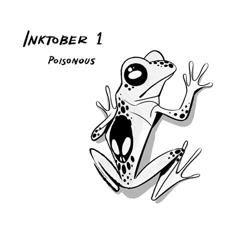 Marisa_Draws's tweet photo. Day one already behind lmao.  #inktober #inktober2018 #ink #art #dartfrog #icantcommittodailyposts https://t.co/vJ7YowYL8I