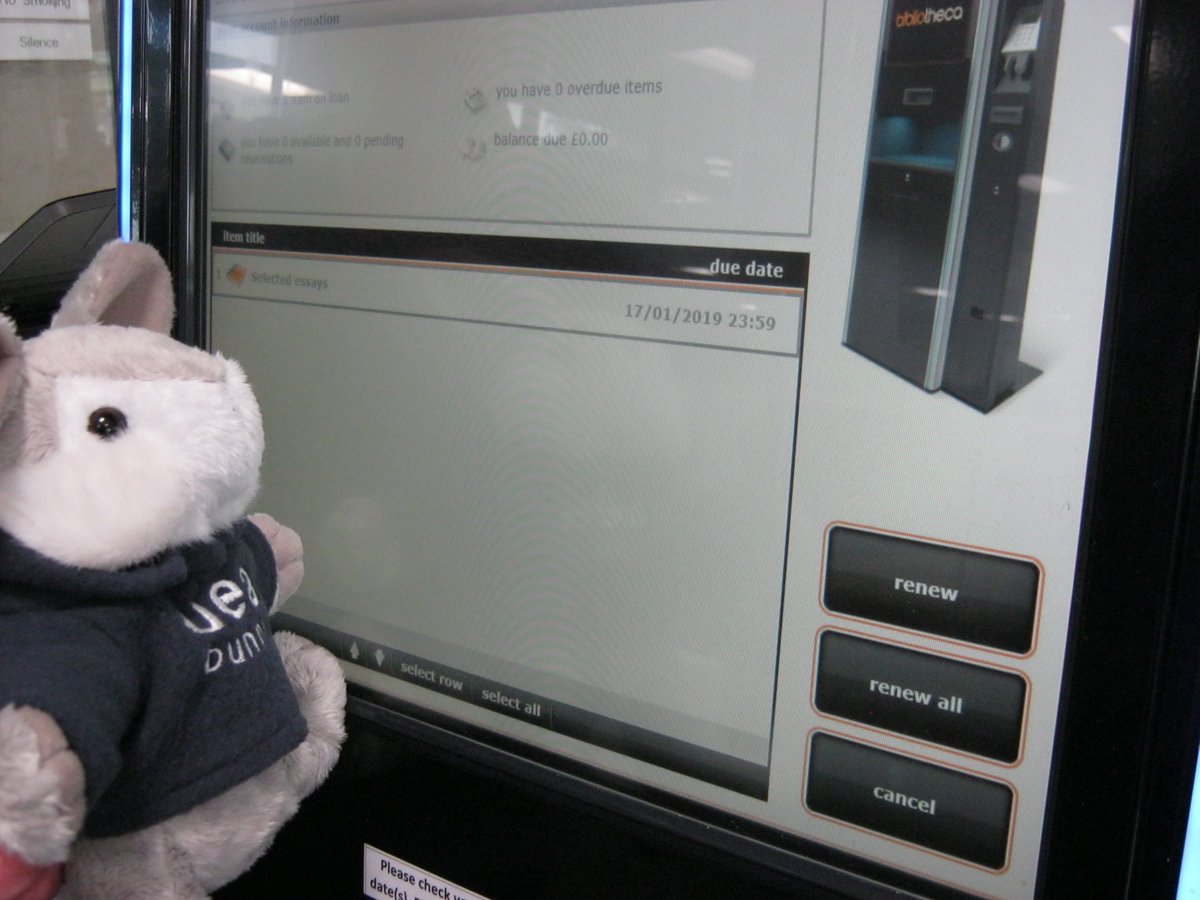 UEALibrary's tweet image. Need to renew your books?  Log in to your online account at portal.uea.ac.uk/library and select the account option. You can also renew them at the helpdesk, on the self-service machines and over the phone #UEALibraryChecklist #ueafreshers #UEAZiggy #UEALasdun