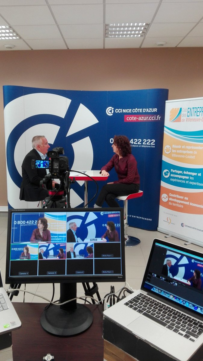 alexisfrogerpro's tweet photo. #ccitv @ccicotedazur - en direct du studio localisé au club des entreprises à villeneuve-loubet https://t.co/kbwlwtm5ib