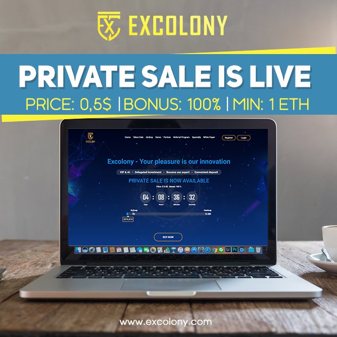 excolonyglobal's tweet photo. Only three days left of this #private sale with 100% BONUS. Buy now !!!!

#exc #excolony #privatesale #exctokensale https://t.co/SgDwsbqtYF
