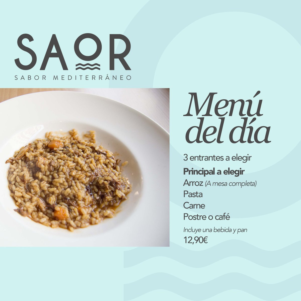 SaorValencia's tweet photo. 📜 Ya tenemos disponible nuestro nuevo menú del día.

📍 Te esperamos en Conde Salvatierra,9. Justo al lado del Mercado de Colón. https://t.co/qRrb7jhWBi