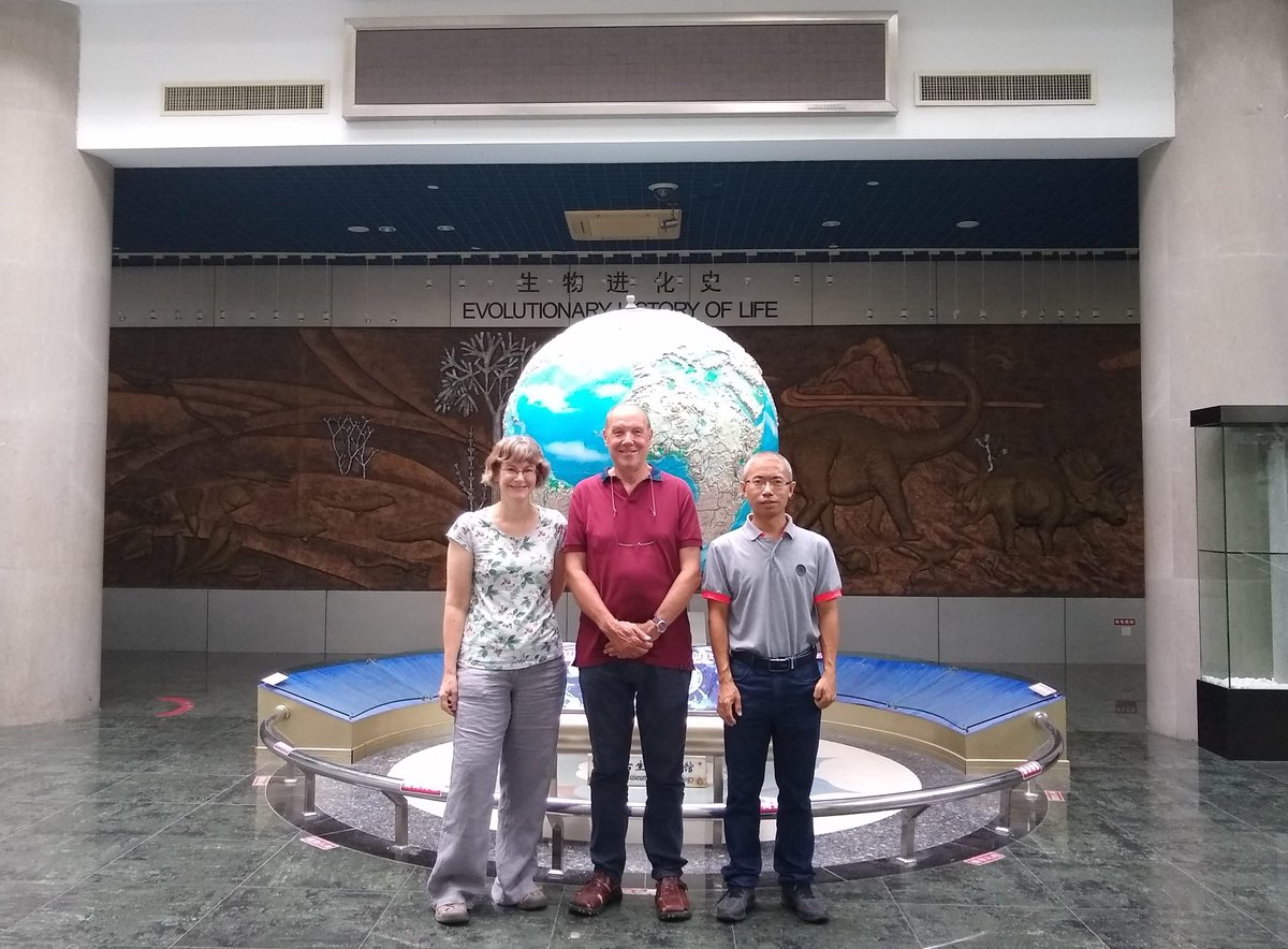 CardiffCurator's tweet photo. Museum palaeontologist Caroline Buttler invited to the Institute of Geology and Palaeontology along with @NHMbryozoa in Nanjing to research Palaeozoic bryozoans. Studying over 200 thin sections, including some of oldest bryozoans in the world https://t.co/LX7hleuP0B