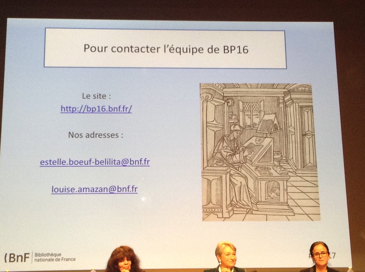 laBnF's tweet photo. Présentation de la Bibliographie des éditions parisiennes #BP16 https://t.co/Kw7OtjtbiP aux #JPAC2018 : une base en constante évolution, avec le concours des différentes institutions. https://t.co/3ZzKxCFovl