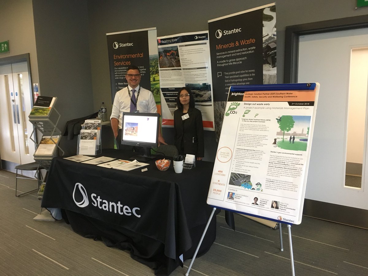 Supporting <a href="/SouthernWater/">Southern Water</a> Partnership Conference #HSSW here in the Innovation and Best Practice Zone. Focusing on #redefiningwaste for the utilities and infrastructure sectors @ESI_consulting <a href="/Stantec/">Stantec</a> #waste #SustainableDevelopment