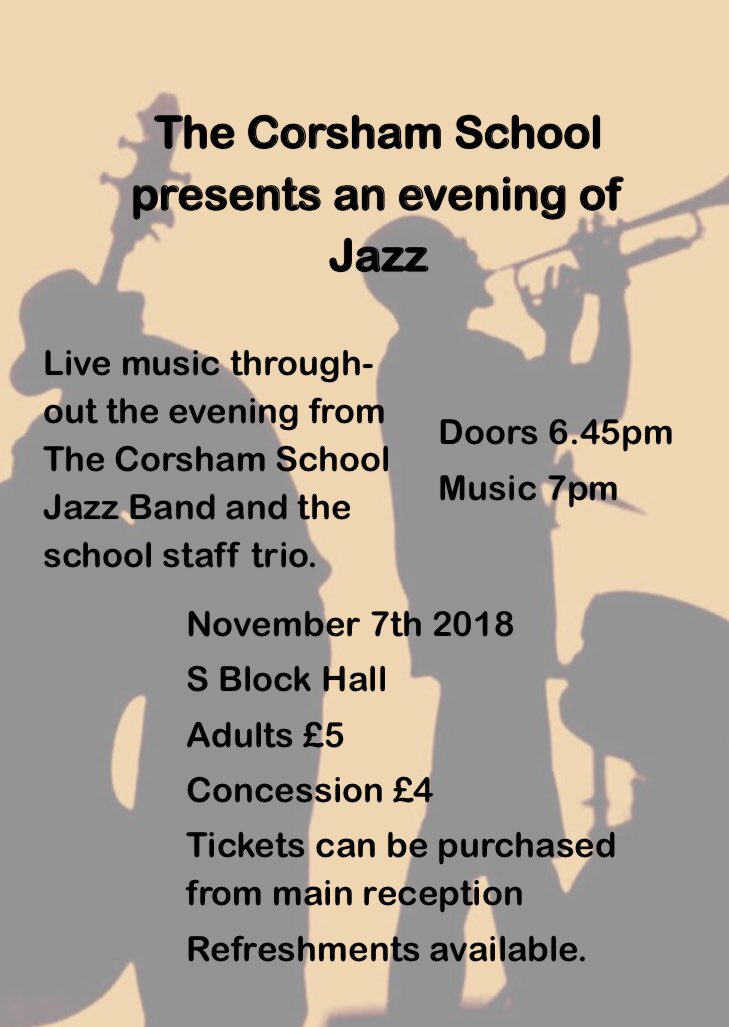 Looking forward to the upcoming jazz evening supporting our amazing musicians. Come along to hear them play.