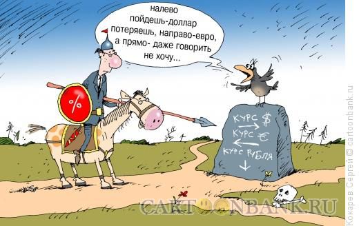 Карикатура Курс рубля