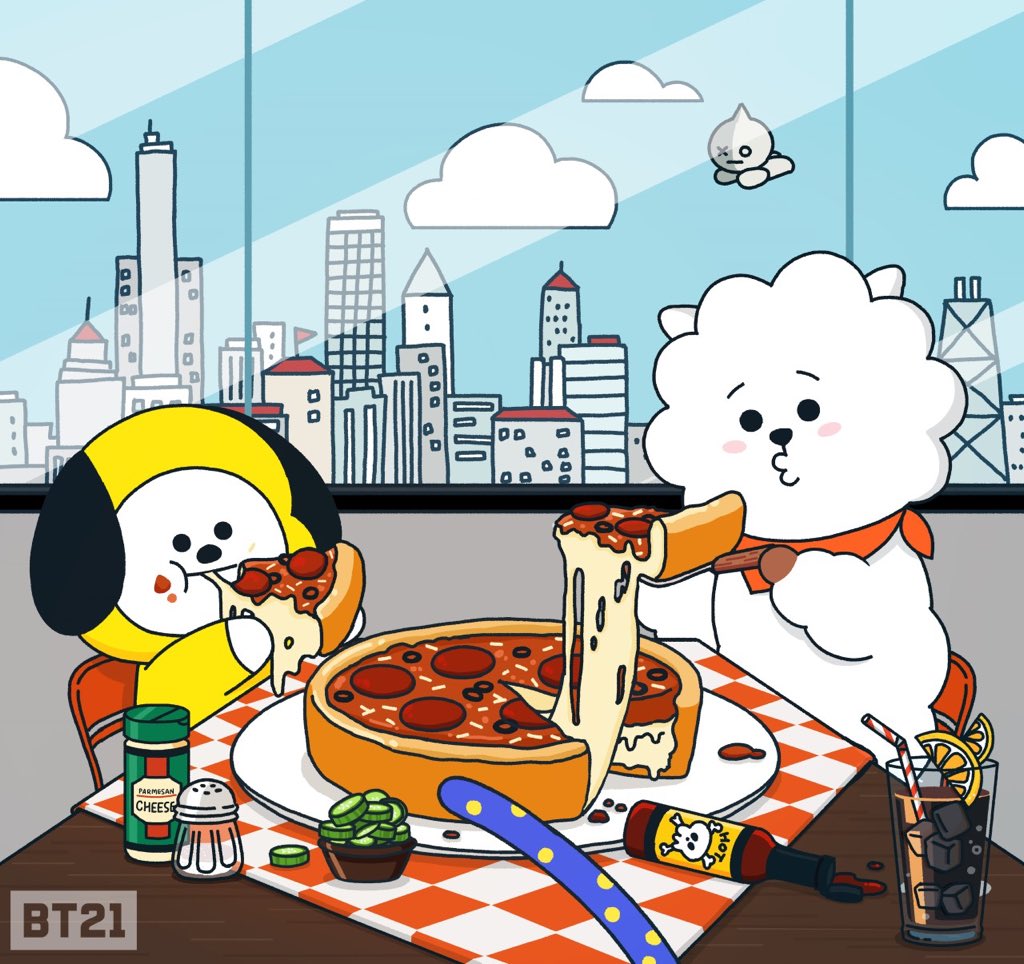 Rollin in the deep dish🍕 
#Windycity #Chicago #Pizza #CHIMMY #RJ #VAN #TATA #BT21