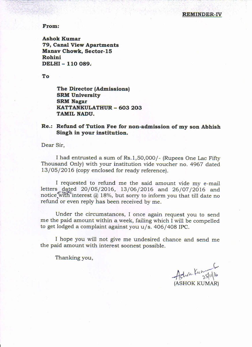 abhishlukydude's tweet photo. @narendramodi @PrakashJavdekar Sir I applied for admission in SRM university @SRM_UNIVERSITY in year 2016 and paid Rs 1,60,000 during counselling but due to some unavoidable family circumstances I could not join the course . https://t.co/dSnw2lnLpC