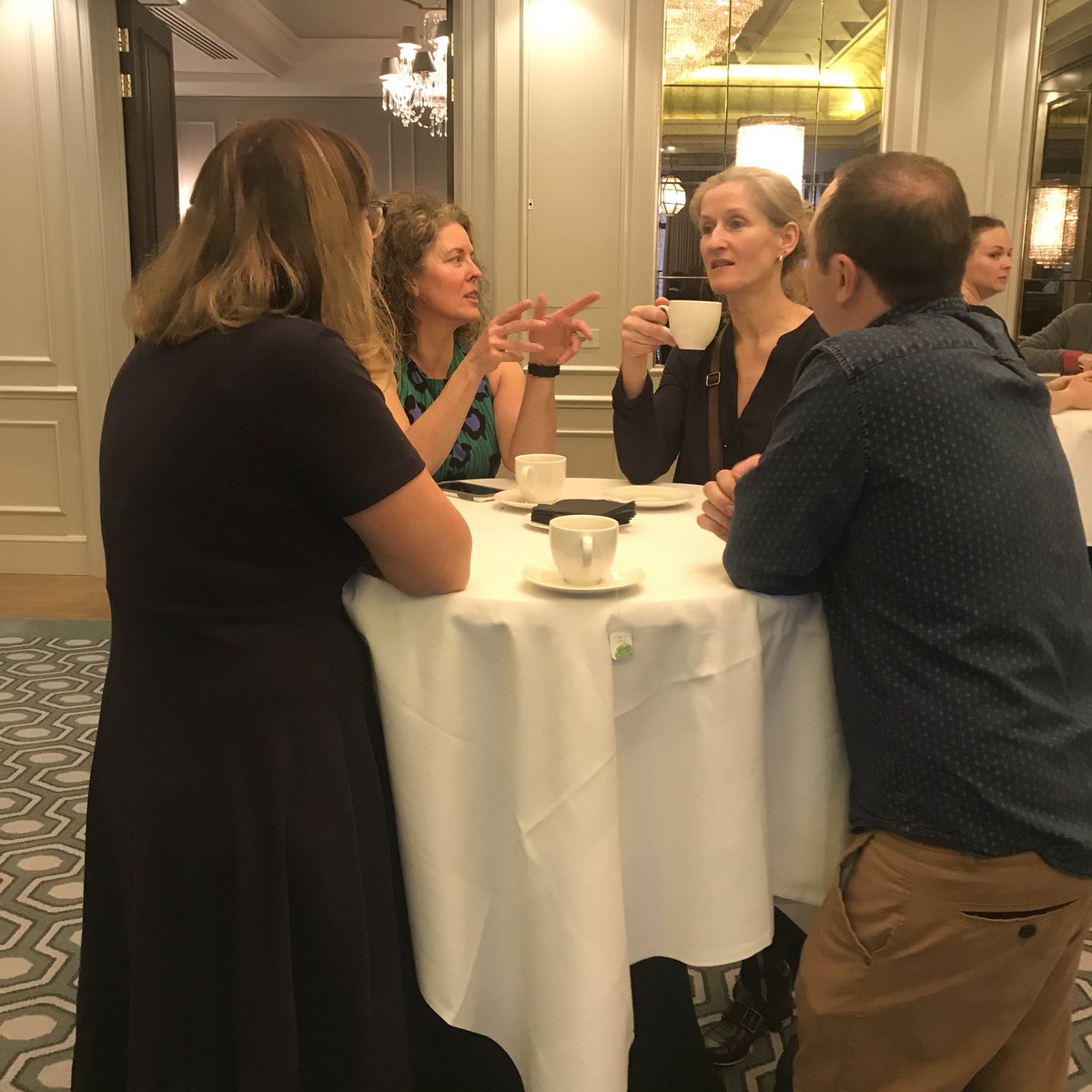 ChefNetworkIRL's tweet photo. The stage is set and the conversation is already flowing. Our first #ChefsRoundTable - looking forward to hearing #chefs ideas on how we can improve #KitchenCulture 
@WestburyDublin @SkillnetIreland #ChefNetworkSkillnet https://t.co/LmgQgTMYVn