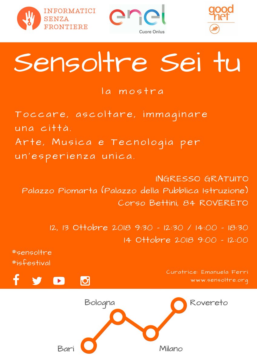 Manukeks83's tweet photo. @sensoltrexhibit va a @ComuneRovereto per l'#isfestival di @informatici Raccontare la città senza vederla #bari #bologna #milano #scuola #inclusion #arte #music #Tecnologia #tattile #palazzopiomarta https://t.co/HE5pNM9TBm